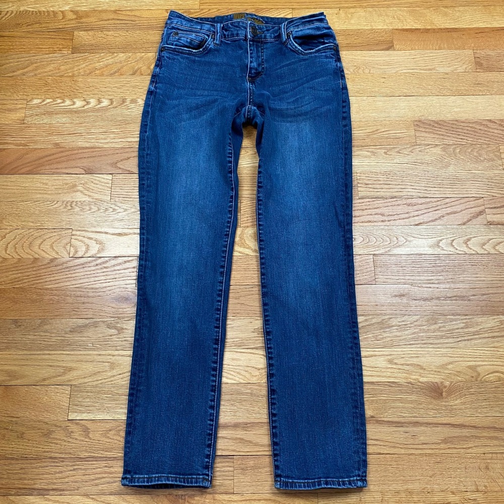 Kut from the Kloth Women's Straight Leg Jeans - Dark Indigo Blue